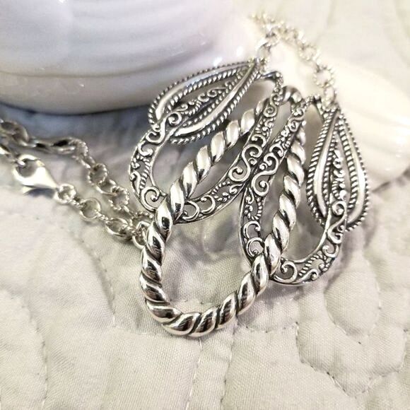 Carolyn Pollack Sterling Silver Statement Necklace - Picture 2 of 4